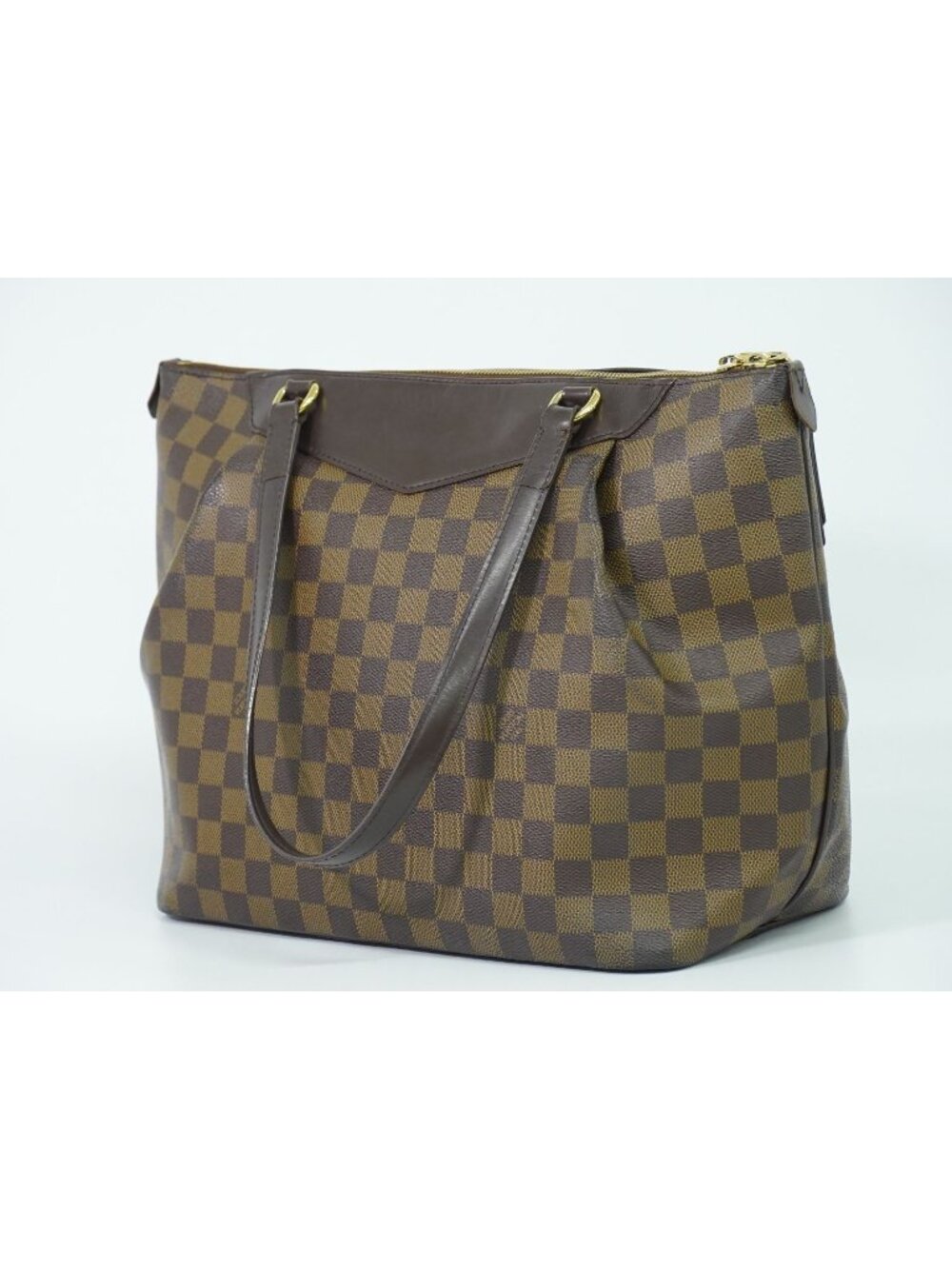 Louis Vuitton LV Westminster GM Damier Ebene Shoulder Bag Tote Brown Vintage - Picture 2 of 9